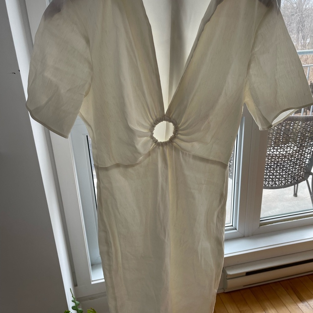 SHORT DRESS WITH METAL RING DETAIL - Picture 11 of 11